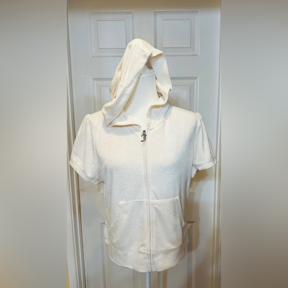 Juicy Couture Shorts Pajama Set Oyster Cream  2 Piece Sleepwear Rhinestone SZ
XL